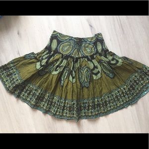 Kente Print Boho Vintage Circle Skirt